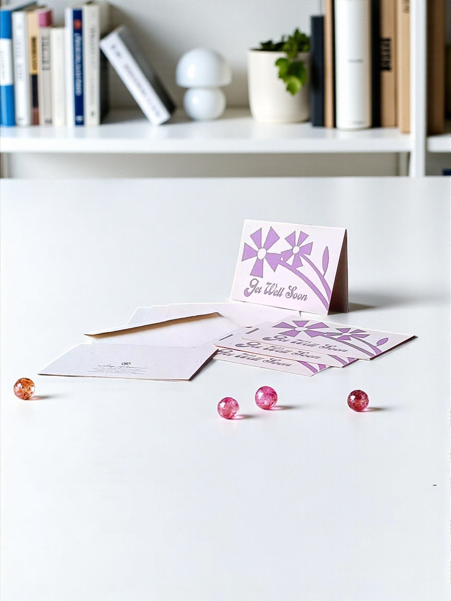 Greeting Cards with Envelope ("Get Well" - Set of 6)