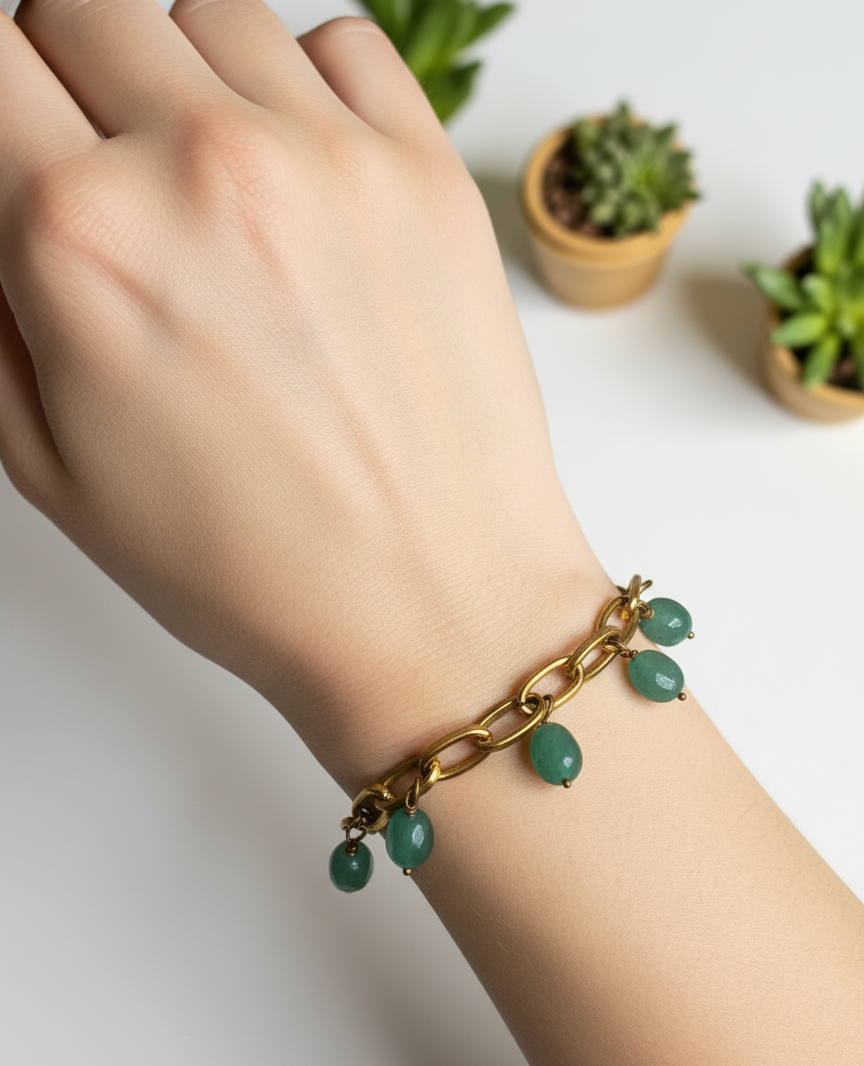 Forest Jade Collection: Dangle Bracelet