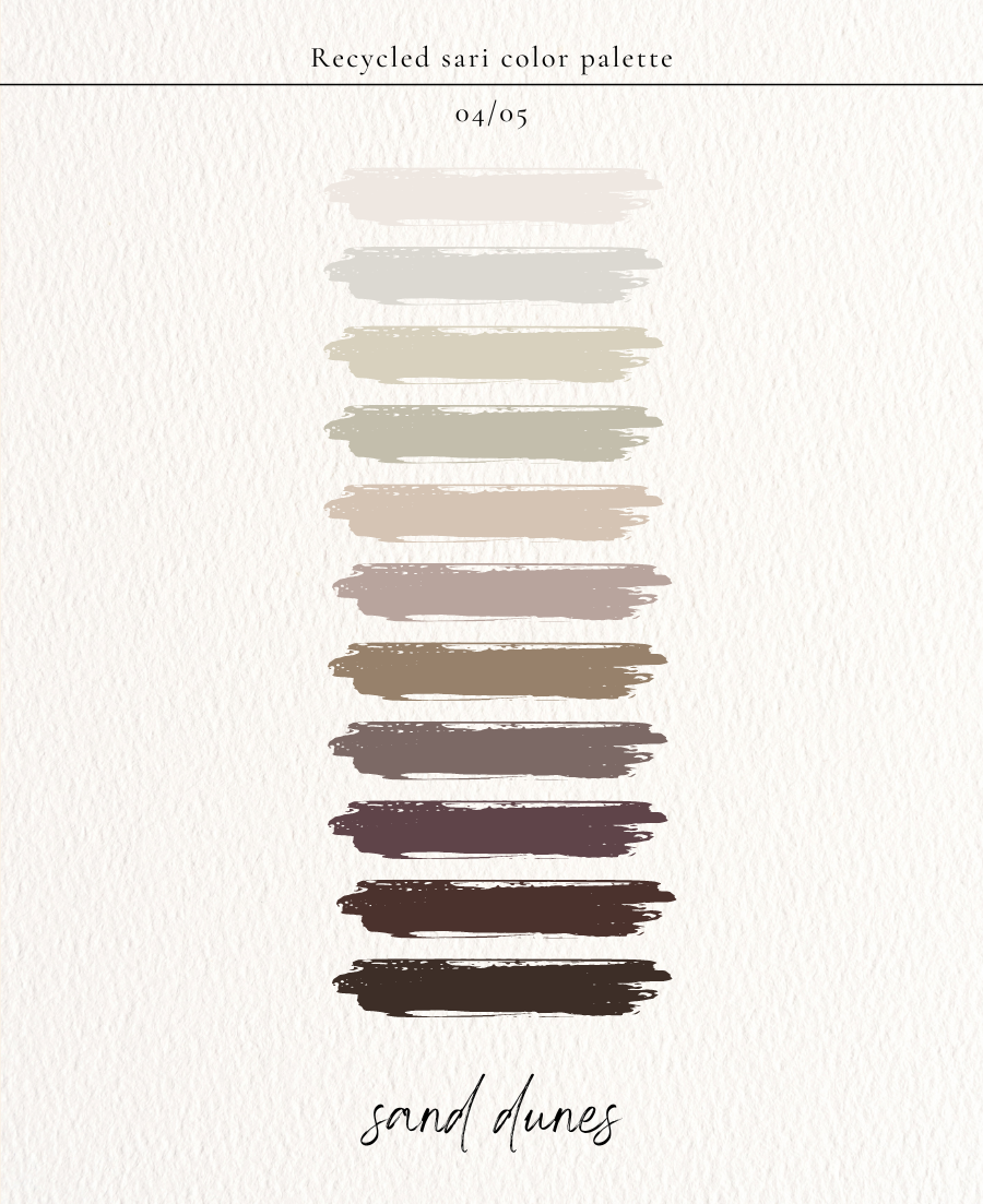 The Skinny Kantha Scarf in the Sand Dunes Palette