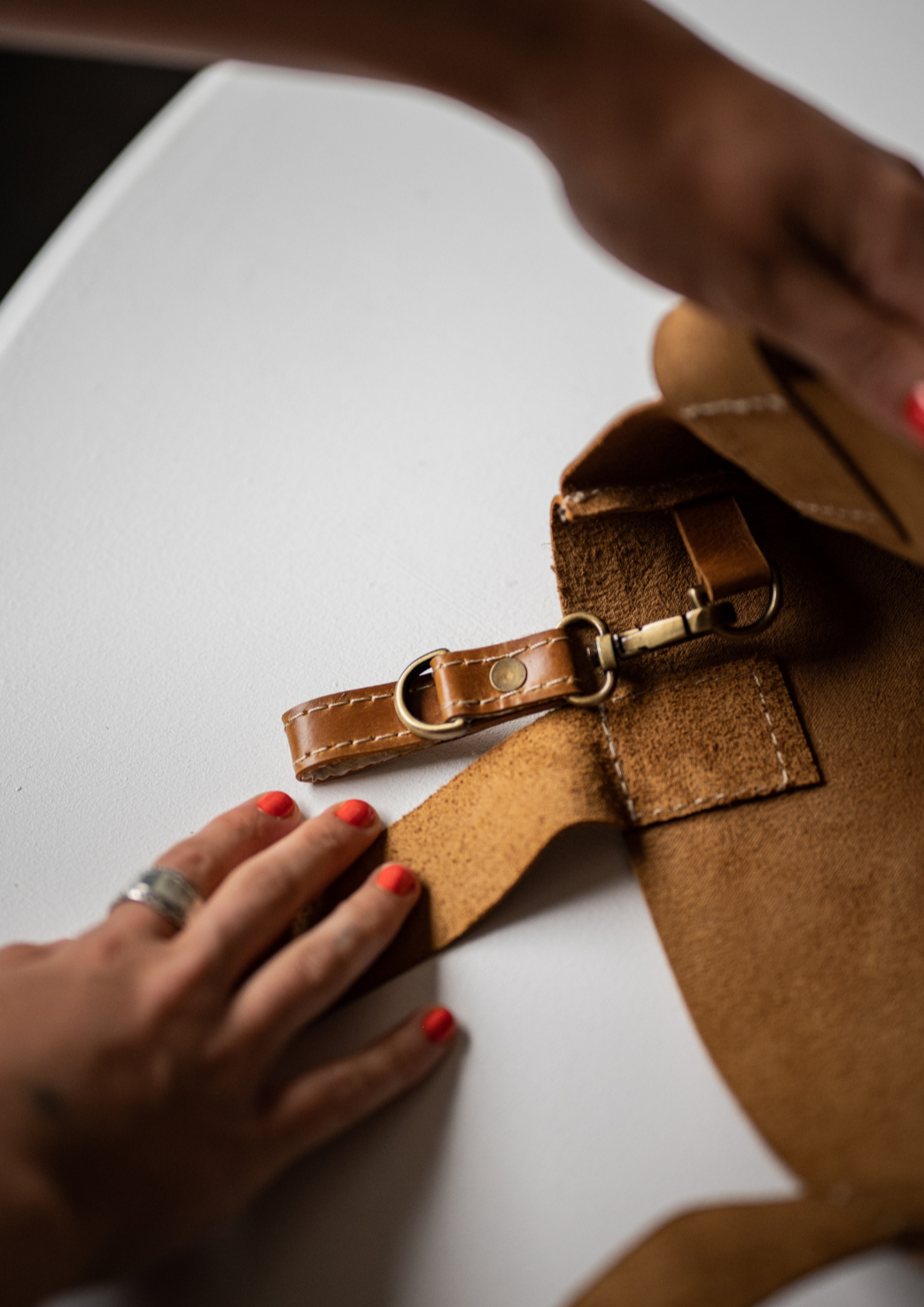 Nate Leather Keychain