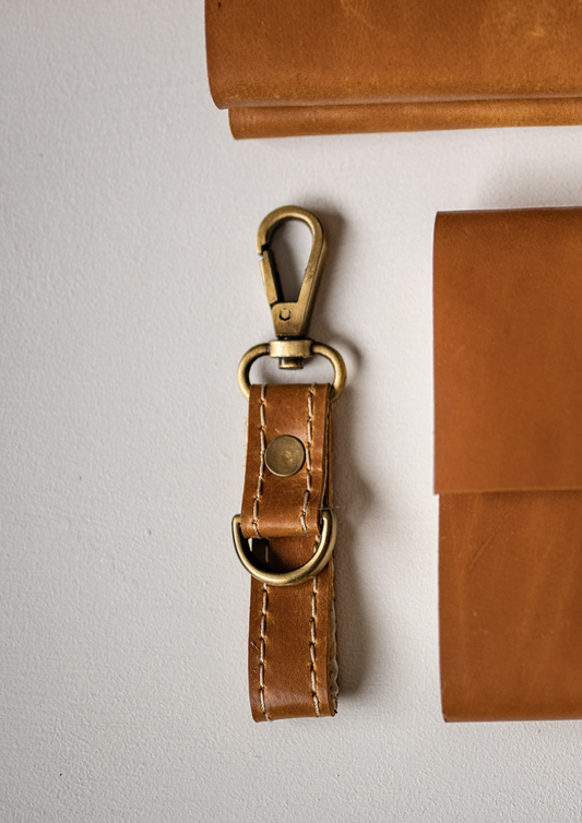 Nate Leather Keychain