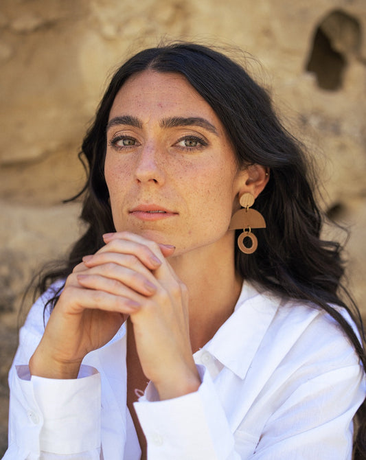 A New Day Earrings - Tan