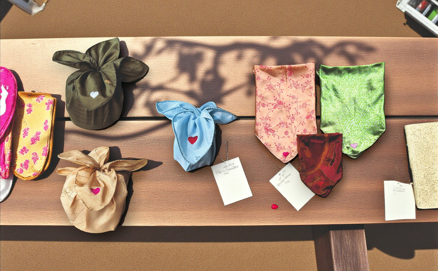 Sari Embroidered Gift Wrap -Furoshiki Inspired (Set of 3)