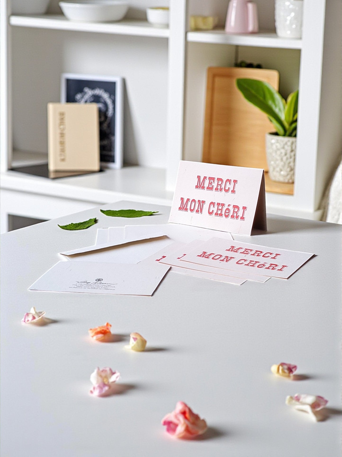 Thank You Cards with Envelope ("Merci" - set of 6)