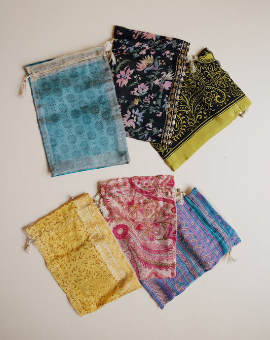 Upcycled Sari Gift Bags