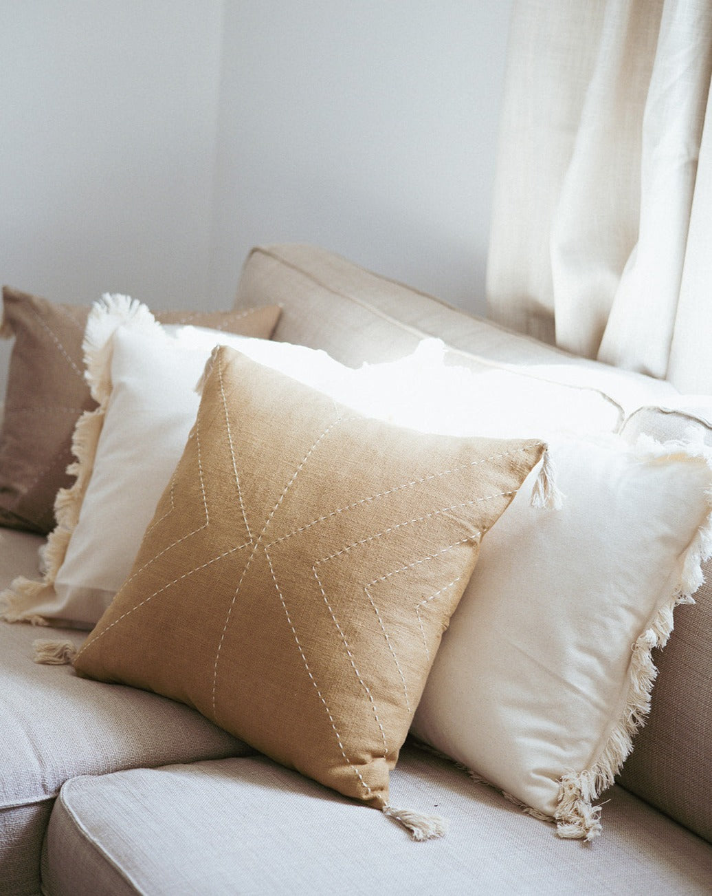 Fringe decorative pillows sale